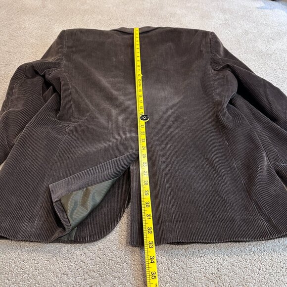 Hunt Valley Blazer Sports Coat Corduroy Brown 2 Button Back Vent Academia Sz 44L - Picture 14 of 16